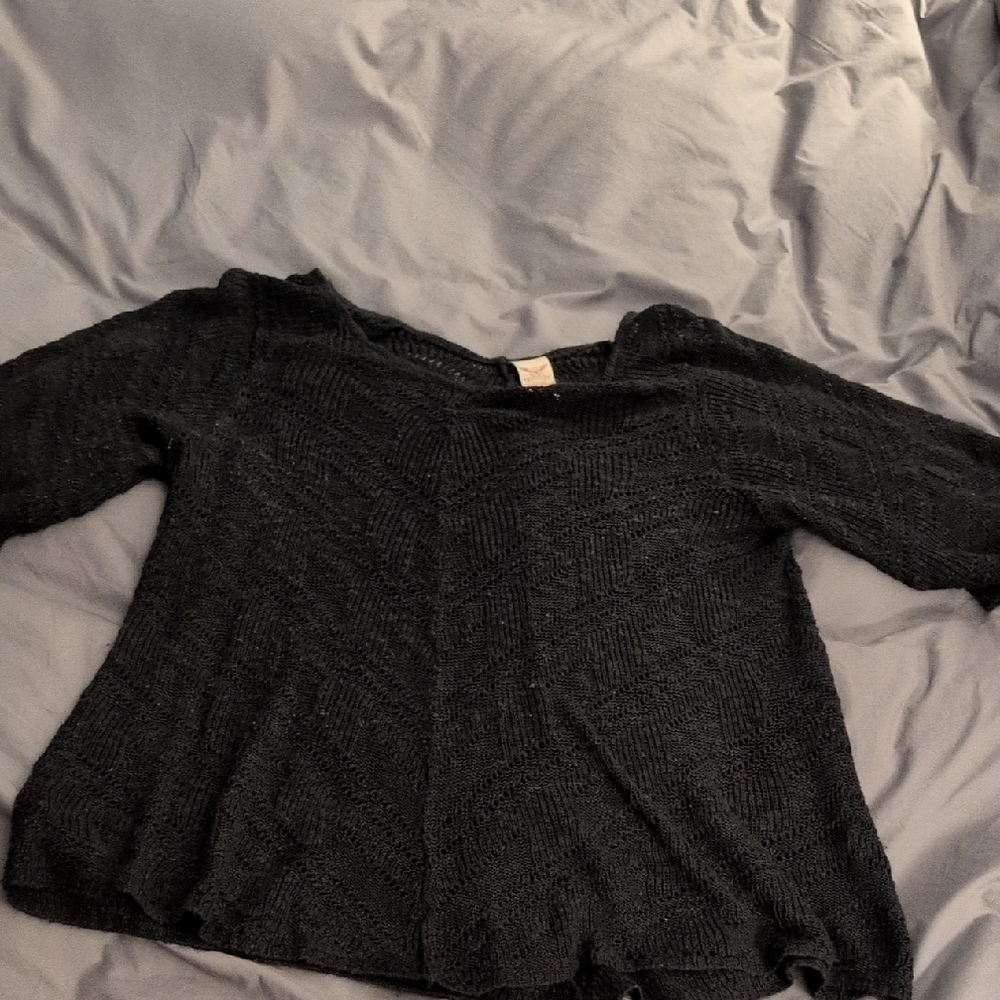 Faded Glory 1x Short Sleeve Sweater See thru